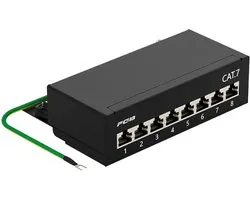 Panneau de brassage CAT 7 à 8 Portes - Zone de distribution LSA blindée pour Réseau Gigabit