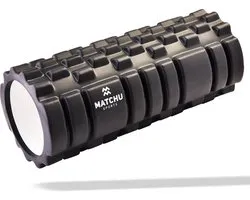 Matchu Sports - Foamroller 33 cm - Massageroller - Triggerpoint - Hard - Fitness - Spiermassage - EVA Foam - Zwart