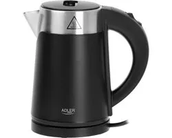 Adler AD 1372 - Bouilloire électrique noire - petit format - 0,6 litre