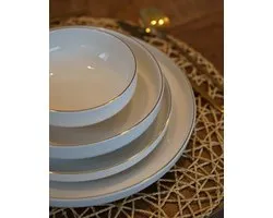 Homestar Gure -Gold Serviesset 25-delig - Wit met Goud rand