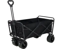 Infinity Goods Bolderkar XL - Opvouwbaar - 180KG Draagkracht - Draaibare Wielen - 95 x 57 x 96 CM - Verstelbaar - Zwart