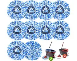 12 stuks Spin Mop Vervanging - Geschikt voor Vileda O-Cedar EasyWring RinseClean Spin Mop-systeem - Voor harde vloeren