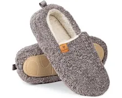 Pantoffels Dames - Sloffen - Maat 42/43 - Grijs - Anti-slip - Comfeet