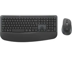 Logitech Signature Comfort Plus Combo MK880 – Draadloze toetsenbord en muis – Geïntegreerde palmsteun - Bluetooth - BE AZERTY - Zwart