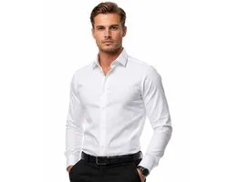 Modern fit Overhemd Wit - Heren - Blouse - Slim Fit