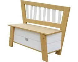 AXI Corky banc de rangement en marron & blanc - Banc Enfant