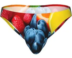 Heren Bikinislips - Badmode Ondergoed - Strand Vakantie - Sneldrogend Ademend - Laag Model - Regenboog Print