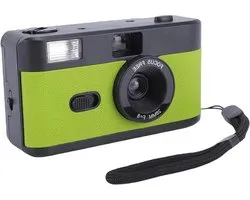 35mm Film Camera, Built-in Flash, Vintage Reusable Camera, Compatible with 135/35mm Black and White or Color Film (Black Red)
