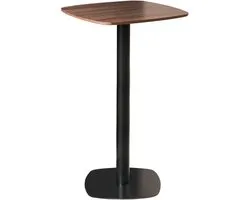 BELIANI MORELLA - Table haute - Marron foncé/Noir - 60 x 60 cm - MDF