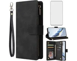 Asuwish Mobile Phone Case for Honor Magic 6 Pro, Case with Film, Protective Film and Card Compartment, Folding Leather - ShopVlot