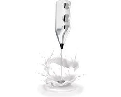 Handmatige melkopschuimer - Melkopklopper - Elektrisch - Chrome