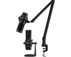 PREYON Stork Scream - Gaming Microfoon - PC-Gaming Met Flexibele Arm - Gaming - Streaming - Podcast - Zwart