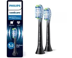 Philips Sonicare Opzetborstels C3 Premium Plaque Defence Zwart HX9042/88 2 stuks