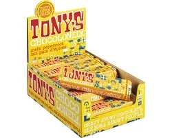 Tony's Chocolonely Chocolade Sinterklaas Reepje Melk Pepernoot - Schoencadeautjes Sinterklaas - Fairtrade Belgische Chocola Schoencadeautjes - 20 stuks x 47 Gram