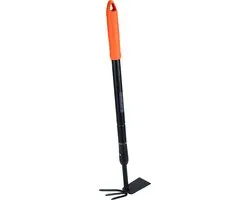 BLACK+DECKER Cultivator met Schoffel - Tuinhark en Schoffel - In Lengte Verstelbaar 66-101CM - Cultiveren en Onkruid Wieden - Zwart/Oranje