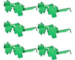Allecto Plus - Lunettes de soleil trèfle à quatre feuilles irlandais - Set de 3 - Accessoires Fête pour la Saint-Patrick