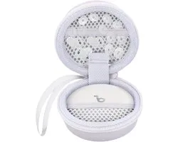 Étui rigide portable pour écouteurs Soundcore A20 A30 - Protection, solution de voyage et compatible avec les Sleep Buds A6611 (Blanc)