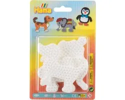 Hama - Strijkkralengrondplaat - 3 stuks - Olifant, Pinguin, Hond