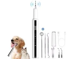 Set de Tandsteen Verwijderaar électrique Tandsteen Verwijderaar chiens et chats, Set de 7 pièces pour soins dentaires, rechargeable par USB, crochet dentaire