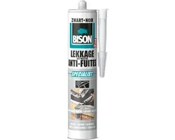 Bison Lekkagekit zwart Koker 300 ml, elastische afdichtingskit, waterdichte reparaties, voegen en scheuren op en rondom het dak, makkelijk aan te brengen kit