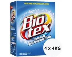 Biotex Prewash & Washing Power Enhancer Lessive Poudre - 4 x 4 KG - Forfait discount