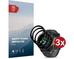 Rosso Hybrid Glass Geschikt voor Garmin Forerunner 970 - PMMA Glas Screen Protector - Ultradun Plexiglas - Horloge Beschermlaag (3-Pack)