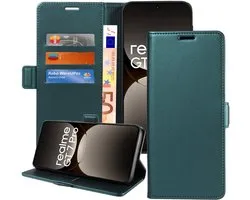 Étui portefeuille ChiGuard pour Realme GT 7 Pro - Fermeture magnétique - Turquoise