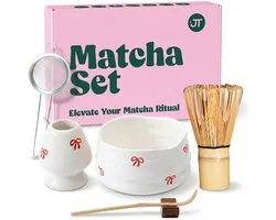 JT Products Matcha Set - 7 Delig - Inclusief E-book - Matcha Klopper - Matcha Starterkit - Matcha Kom, Matcha Whisk - Matcha Accessoires
