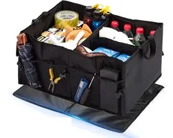 Repus - Opvouwbare Auto Kofferbak Organizer - Achterbak Opbergbox - Netjes - Geordend - 56x40x26cm - Zwart