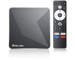 RUPA Android TV Box, 2025 S905X5M Android Box 14.0 met RAM 4G ROM 64G WiFi6 Enternet 10/100M Bluetooth 5.0 USB 3.0 ondersteunt 3D HD 8K TV Box