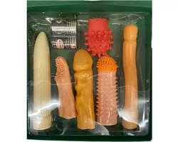 Sensual Encounter Erotic Gift Set – 6-Delige Pleasure Kit | Vibrator + 5 Extenders