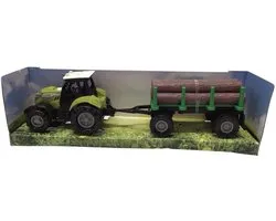 Tracteur Truck avec remorque à timon, longueur 26 cm, avec éclairage et effets sonores.