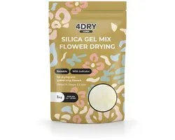 Mix de 4 fleurs sèches | Gel de silice pour le Séchage des Fleurs | Wit 0- 0 | Grain fin | 1 kg