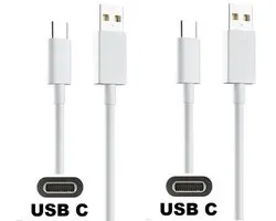 Câble USB C OneOne 0 2 pièces. Câble de charge robuste. Câble de charge compatible avec les Samsung Galaxy A12, A16, A20, A21, A22, A25, A26, A30, A36, A55, A56, F55, Z Flip, Z Fold, Z Fold, A17, F16, F36, Galaxy Note, F41, M33, M23, M35