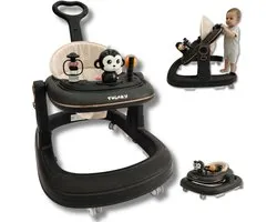 Twinky® Babywalker GO - 4-in-1 Loopstoel Baby & Loopwagen met 3-delige speelset – Loopstoeltje & Loopkar Inklapbaar inclusief Voetenmat en Steel