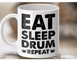 Mok Eet Slaap Drum Herhaal, Drummer Mok, Muziek Mok, Drum Kit Mok, Grappige Mok, Cadeau Voor Drummer, Koffie Mok, Thee Mok, Mok voor Muziek