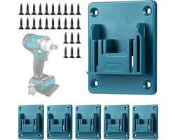 6 Packs Tool Holder Mount for Makita 18V 14.4V Drill Tools - Wall Mounted Storage Bracket Fixers Hanger - Electric Tool Holder