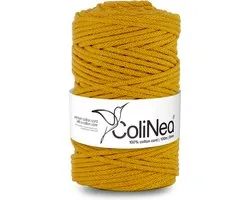 ColiNea - Touw - katoenen - koord - Katoenkoord - macramé - 5 mm x 100 m - mosterd kleur
