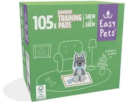 Easypets Bamboo Puppy Training Pads - 105 pièces - Apprentissage de la propreté - Toilette pour chien - Vert - 58 x 58 cm