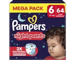 Pampers - Baby Dry Night Pants - Maat 6 - Mega Pack - 64 luierbroekjes