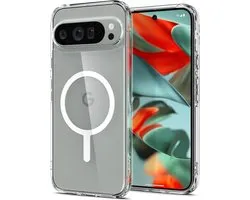 Spigen Ultra Hybrid Métal Ring MagFit - Coque adaptée pour Google Pixel 9 Pro XL - Compatible avec MagSafe - Back Cover Wit
