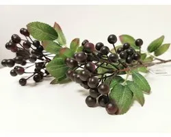 Decoratie takken - kunststof - Bessen tak - Ø 20 cm - 65cm