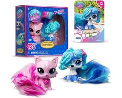 Ensemble de figurines Littlest Pet Shop, animaux #485 #486, Pet Pairs, Twisted Tails, queues mobiles, à collectionner 4+