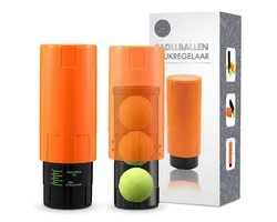 Waxels® Padel & Tennis Ball Saver – Régulateur de pression pour balles de Padel et de Tennis – Ball Pressurizer – Prolonge la durée de vie des balles – Ball Rescuer compact – Accessoire de sport – Orange