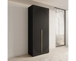 Meubella - Mayfair - Kledingkast 2-deurs - Zwart - 100x47x237 cm
