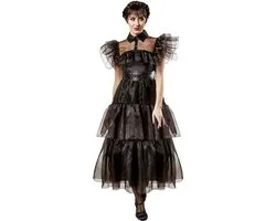 Rubies - Wednesday baljurk volwassen (maat S) - Carnaval - Wednesday Addams kostuum - Wednesday jurk