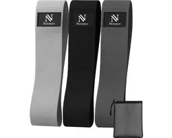 Bandes de Bandes de résistance - Set de 3 pièces - Livre électronique gratuit - Comprend un étui de transport - Bande de résistance - Bande de butin - Fitness élastique - Crossfit