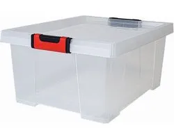 Caisse Power Tower CLIPSTOCK 30 L avec couvercle et fermeture clip
