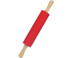 Doodadeals® Deegroller – Antikleef Siliconen Rolstok – Rood – Set van 2