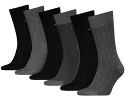 Tommy Hilfiger Herensokken Giftbox 6-Pack Dark Grey